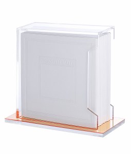 Picture of Lucite Zemirot Holder Includes Set Of 8 Faux Leather Square Zemiros Shabbos Hadar Model White Ashkenaz [Paperback]